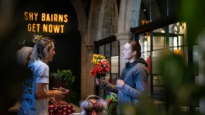 Children using modern activity and learning areas within the historic church conversion in Newcastle.