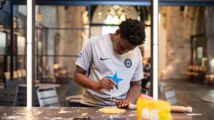 Youth engaging in hands-on activities in the Lighthouse Project’s flexible community hub in Newcastle.