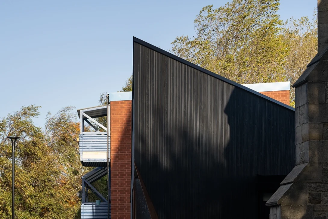 Contemporary architecture of the Lighthouse Project standing alongside historic surroundings in Newcastle.