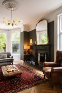 Interior living space filled with natural light after renovation — modern Belfast house design by Nest Architects.
